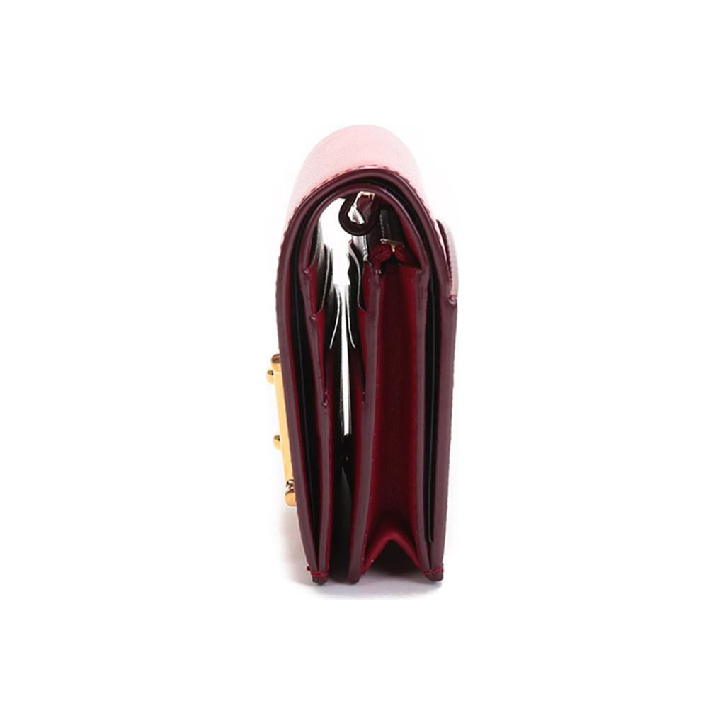 Bally Classic Horsebit Leather Mini Shoulder Bag Women Shoulder Bag Red BRITNEY-W-26