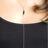 Sweater Chain Women's Fashion Simple Black Beaded Handmade, Black Crystal Long Fringed Necklace