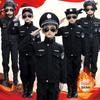 Dětská policejní uniforma - Zimní sametový kostým pro kluky a holky do školky