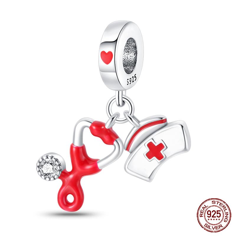 Fit Qikaola Original Bracelets Copper Music Symbol Drawing Plate Medicine Box Career Series Charms Beads For Diy Jewelry