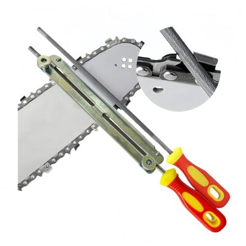 

Chainsaw Sharpening File, 4.0mm, Set of 2 (Includes 1 File Holder) - High-Carbon Steel Round File, Highly Efficient and Wear-Resistant, Lightweight De