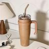 Stylish Large Capacity Stainless Steel Thermos Cup with Handle for Couples