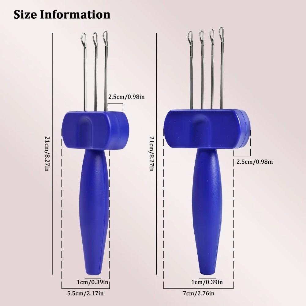 Creative 3/4 Latchs Hook Crochet Hooks Ergonomic Grip Portable Latch Hook Tool Knitting Needle Knitting Projects