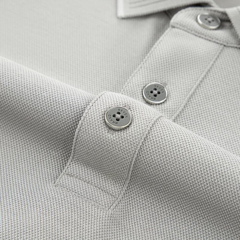 Seven Men's Silk Blend Pique Polo Shirt