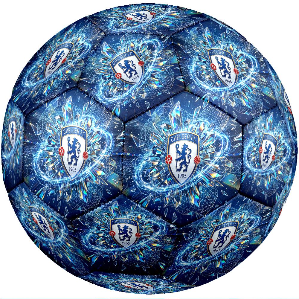 Chelsea FC Theme Soccer Ball Size 5 Soccer Ball Soft Touch Professional Training Football for Outdoor Sports