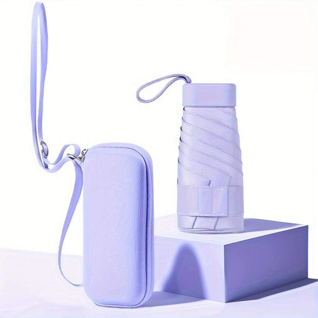 The New Convenient Mini Umbrella That Can Be Carried Cross-body In a Card Holder, Rain Or Shine, 99% Sun Protection