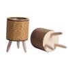 Practical Miniature Garden Accessories Flower Pot Container Holder Combining Functionality And Stylish Woven Appearance