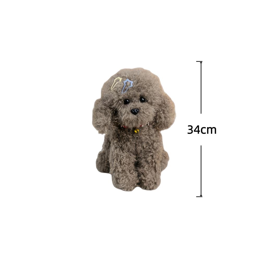 Poodle Plush Toys Simulated Dog Stuffed Doll Toys Hobbies Collection Room Decor Toys Kid'S Accompany Toys Birthday Gifts