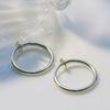 Silver Pipe Ring, Comfortable Earrings 15mm