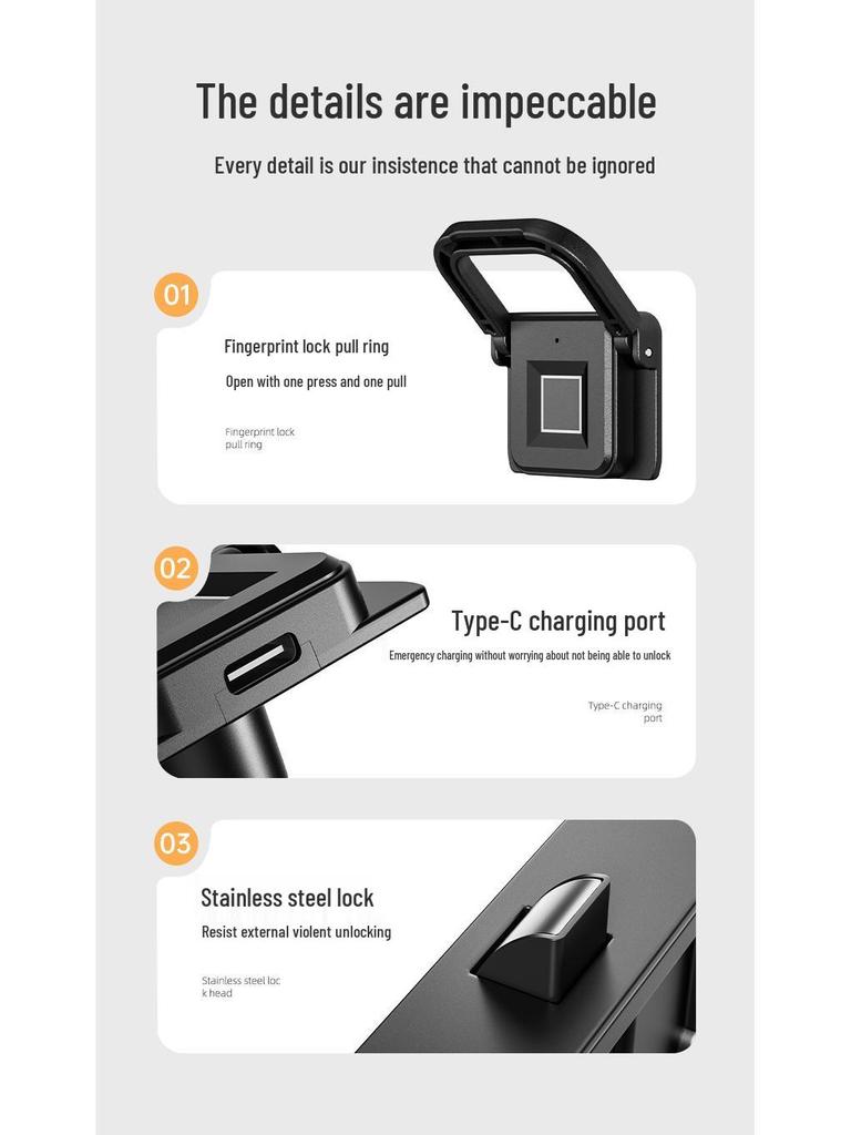 Smart Electronic Fingerprint & Password Lock for Drawers & Cabinets