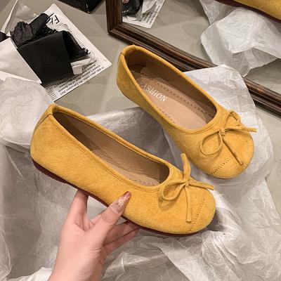 Fashion Suede Leopard Women Flats Shoes Fashion Shallow Bow Woman Shoes 2025 New Trend Spring Designer Brand Walking Cozy Female Zapatos