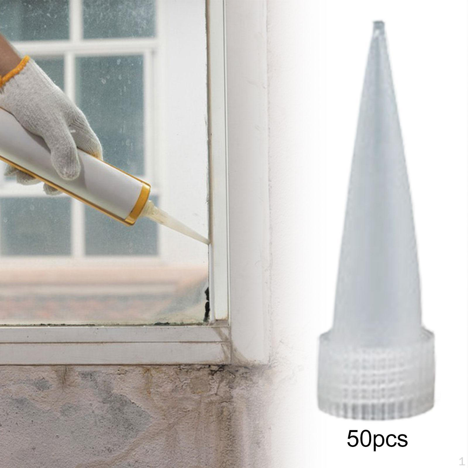 

50 Pieces Caulking Nozzles Caulk Finisher Tools for Bathroom Walls Length 3.7cm