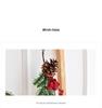 NUCHI Christmas Wreath with PE Leaves, White Pine Cones, and Red Berries - Door Hanging Ornament and Holiday Decoration