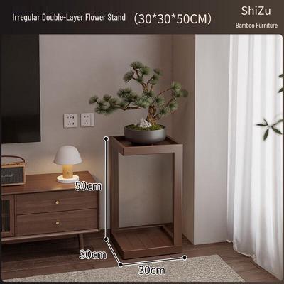 Bamboo Floor Flower Stand