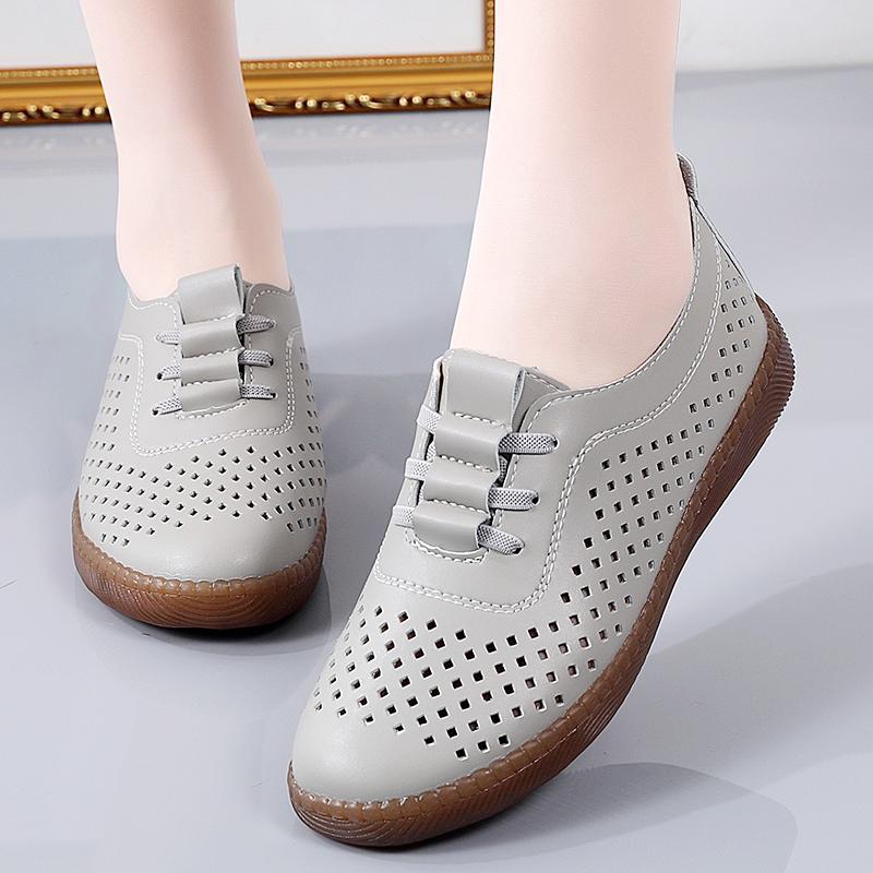 Lässige Damen-Einzelschuhe mit weicher Sohle und Ausschnitten, 35-41