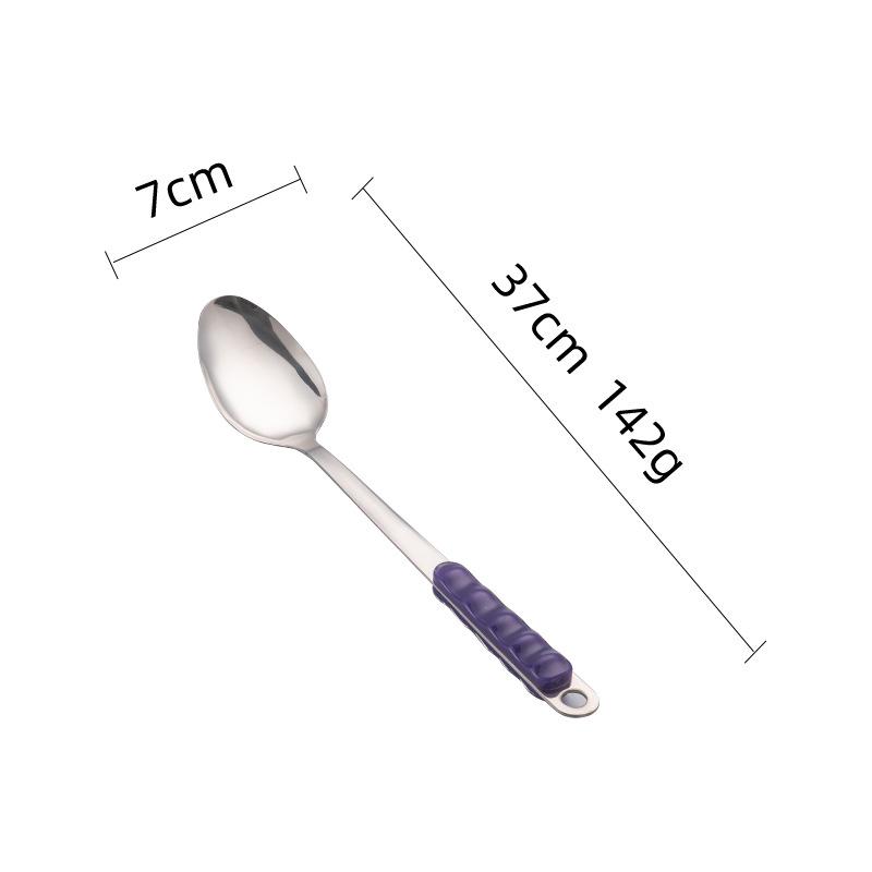 HANYANG Stainless Steel Kitchenware Set Colourful Handle Thickened Stir-Fry Spatula Insulated Cooking Spatula Spatula Spatula Fishing Noodle Spoon