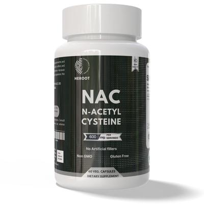 NAC Capsules 600mg, N-Acetyl Cysteine Supplement, Vegetarian Capsules for Daily Wellness Routine