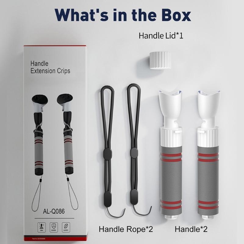 VR Sabers Handle Accessories and Long Stick Handle Extension Grips for 3 VR Controllers