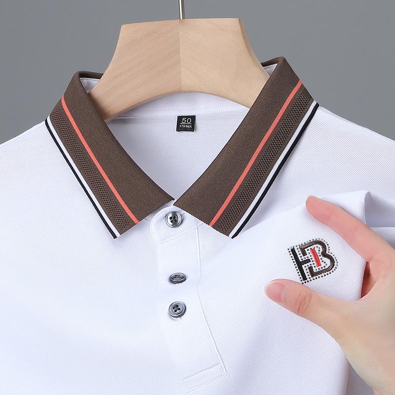 High Quality Men's Cotton Short-sleeved T-shirt Summer New Casual Polo Shirt Men's T-shirt Half-sleeved Bottoming Shirt Trendy