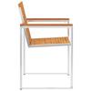 Garden Chairs with Cushions 2 Pcs Solid Acacia Wood and Steel