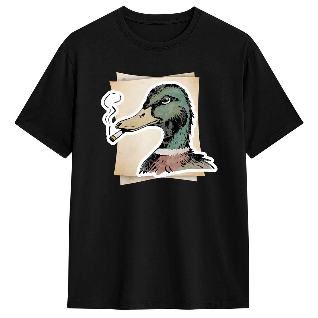 Mallard Smoking Cigarette Meme Funny Mallard Duck Hunting T Shirt Summer Hipster TShirts Unisex 100 Cotton Crew Neck 5XL Top Tees
