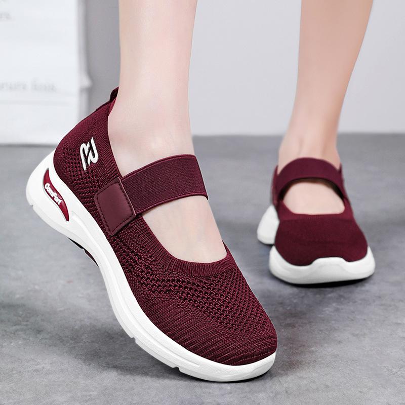 Shoes for Women's Summer Style Light Mouth Women's Shoes Comfortable Velcro Middle-aged Mother's Shoes Soft Sole Walking Shoes