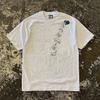 Double Weave Pure Cotton Short Sleeve Tshirt Unisexs Loose Fit American Retro Style Breathable Summer Top For Couples