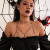 New Boho Sexy Cross Chest Bra Waist Belly Chain Necklace for Women Summer Bikini Body Jewelry Y2K Wed Bride Accessories New