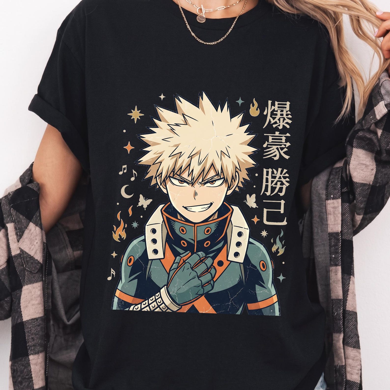 Katsuki Bakugo Anime T Shirt, My Hero Academia Tee, Hero Graphic Tee, Anime Streetwear 4XL