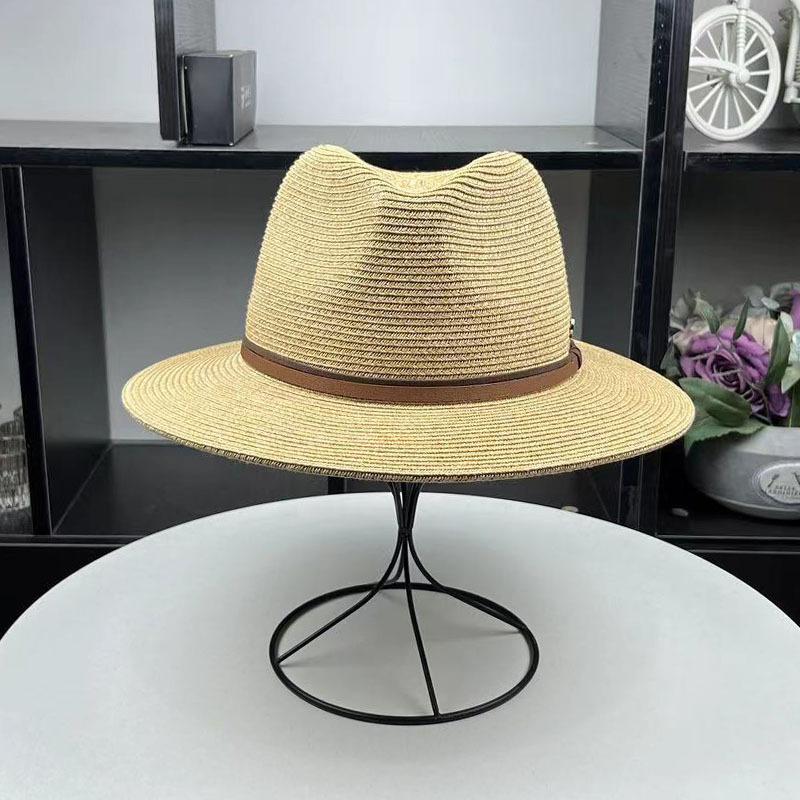 High-end M Standard Unisex Summer Shading Straw Hat Wide Edge Sun Hat Outdoor Travel Beach Hat