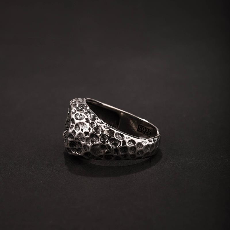 Retro Antiker Wikinger Vegvisir Runen Kompass Ring Für Männer Punk Gothic Offener Ring Handgemacht Seemann Zubehör Kreatives Meeresgeschenk