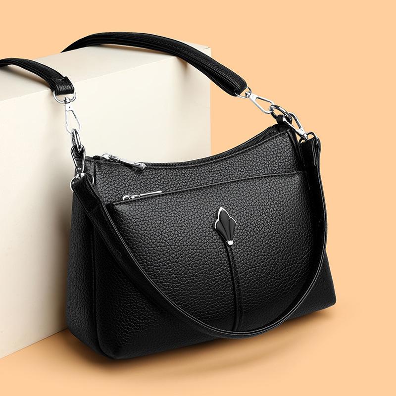 Große Einzel-Schultertasche für Frauen mittleren und höheren Alters für den lässigen Arbeitsweg