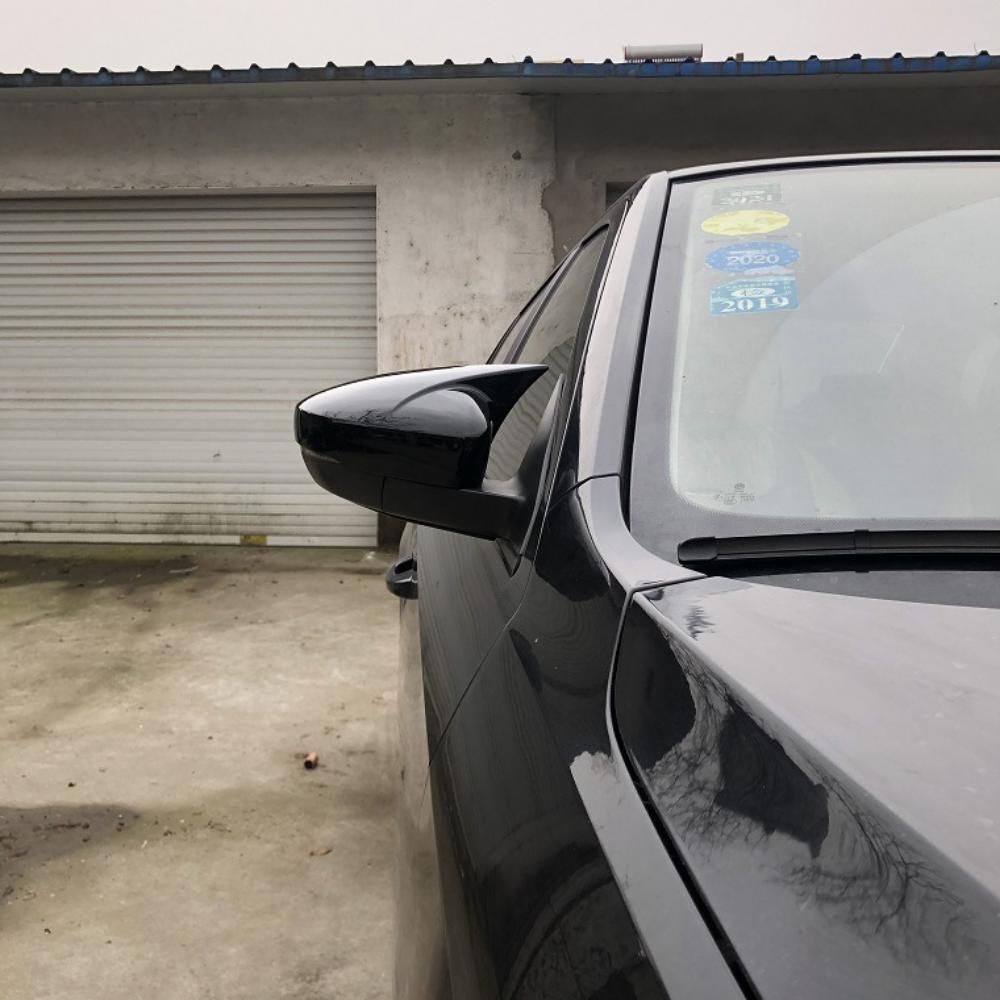 For Volkswagen VW Polo MK5 2014-2017 Rearview Side Mirror Cover Sticker Wing Cap Exterior Door Rear View Case Trim Carbon Fiber