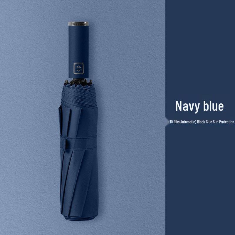 Portable Fully Automatic Double Folding Umbrella for Men & Women - Sun and Rain Protection, Reinforced Design