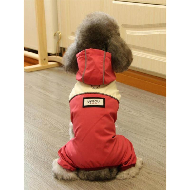 4-Leg Dog Raincoat Waterproof UV Protection Pet Rain Jacket Small To Large Breeds Use