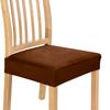 Velvet Dining Chair Seat Covers Removable Washable Anti Slip Dust Proof Cushion Protectors