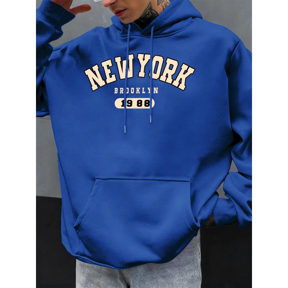 Casual Men's Printed Sports Hoodie Fashionable Loose Simple Hoodies Sweatshirts Men’s
