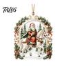 Holiday Hanging Decorations Santa Riding Horse Christmas Ornament, Acrylic Pendant with String, Festive Party Supplies Tree Decor for Living