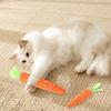 Carrot Cat Teething Toy Bite Resistant Pet Sisal Rope Chew Toy Kitten Dental Health Teeth Cleaning Interactive Boredom Toy