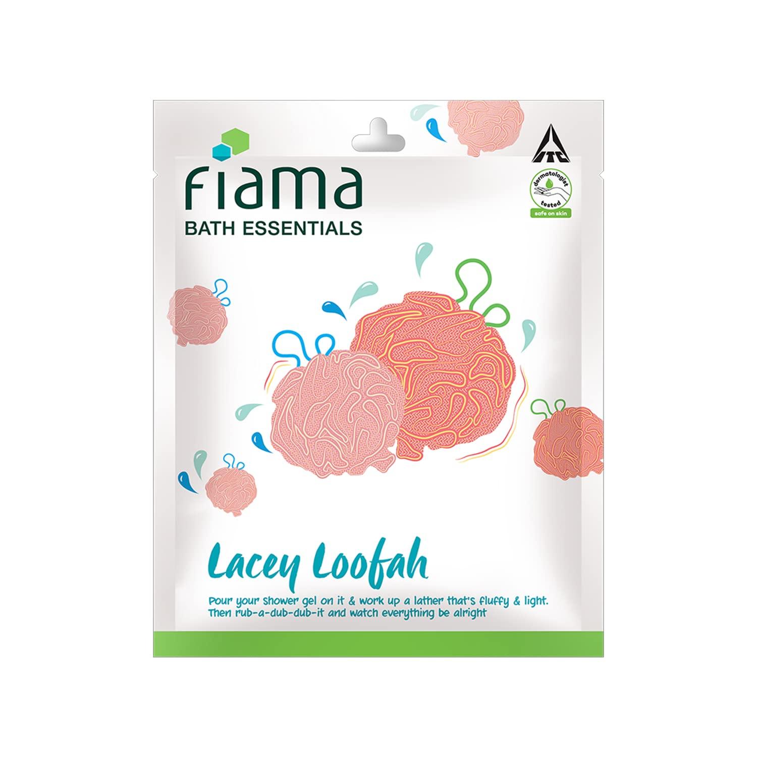 

Fiama Bath Essential Кружевная люфа Мягкая отшелушивающая губка для душа Упаковка из 1 для гладкой заряженной энергией кожи