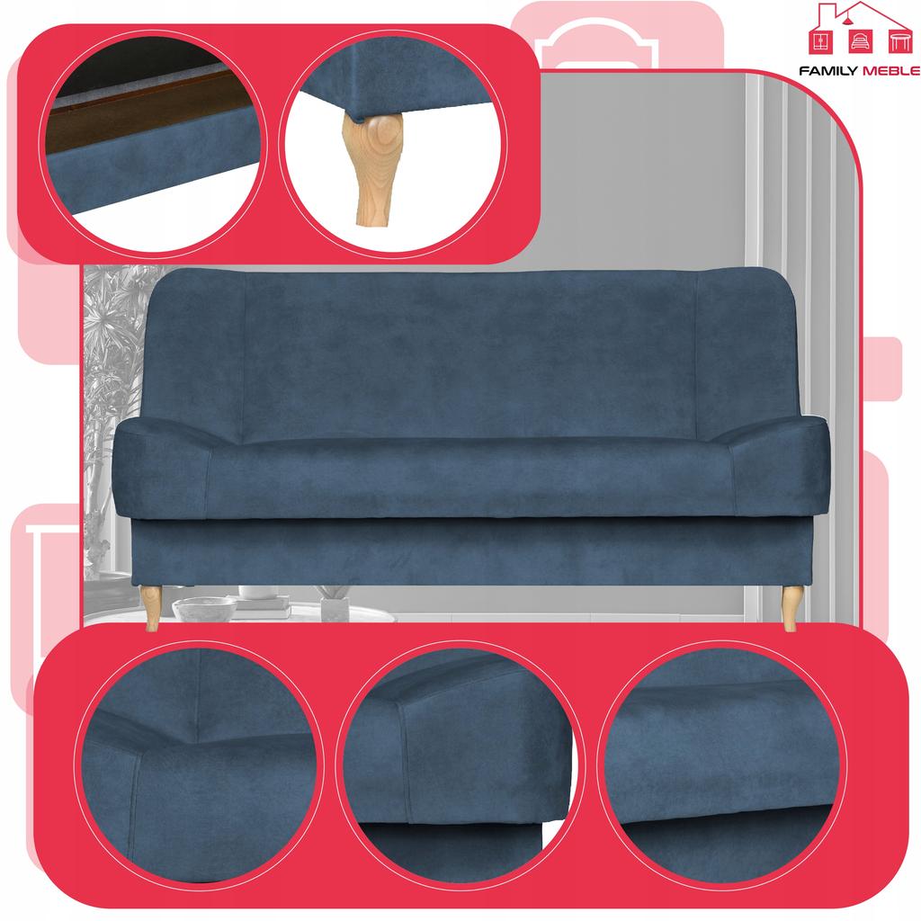 Sofa Sofa Sara Sofa Bed Bonell Bed Family Furniture Blue