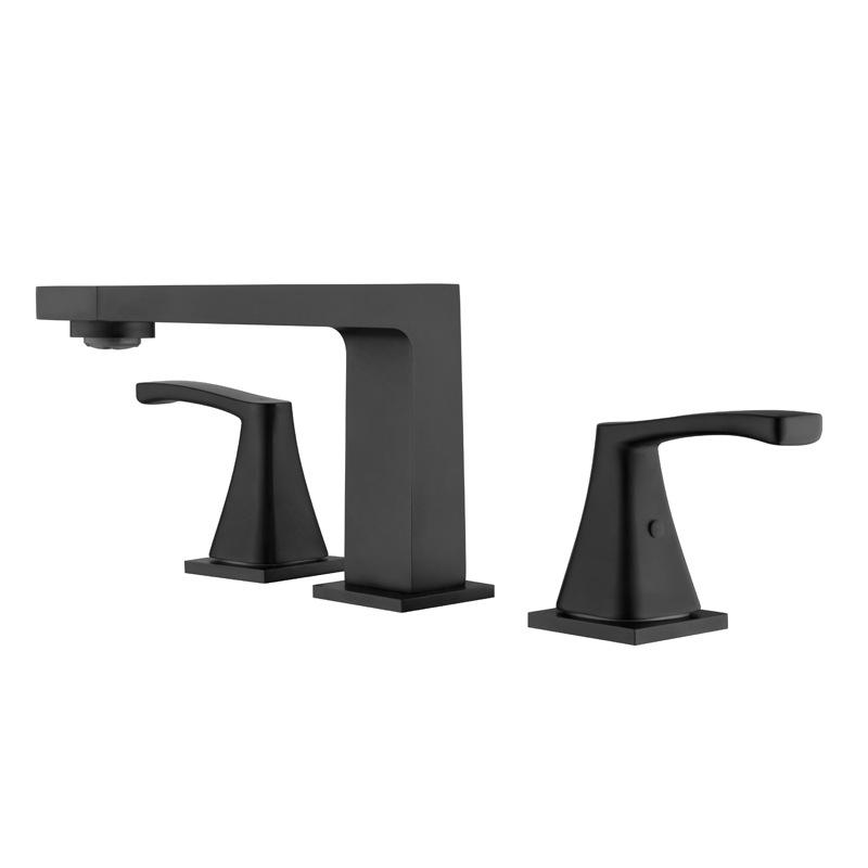 Brushed Gold Basin Faucets Deck Mounted Bathtub Hot And Cold Water Mixer Faucet Dual Handle Three Hole Basin Faucet Set Tub Tap