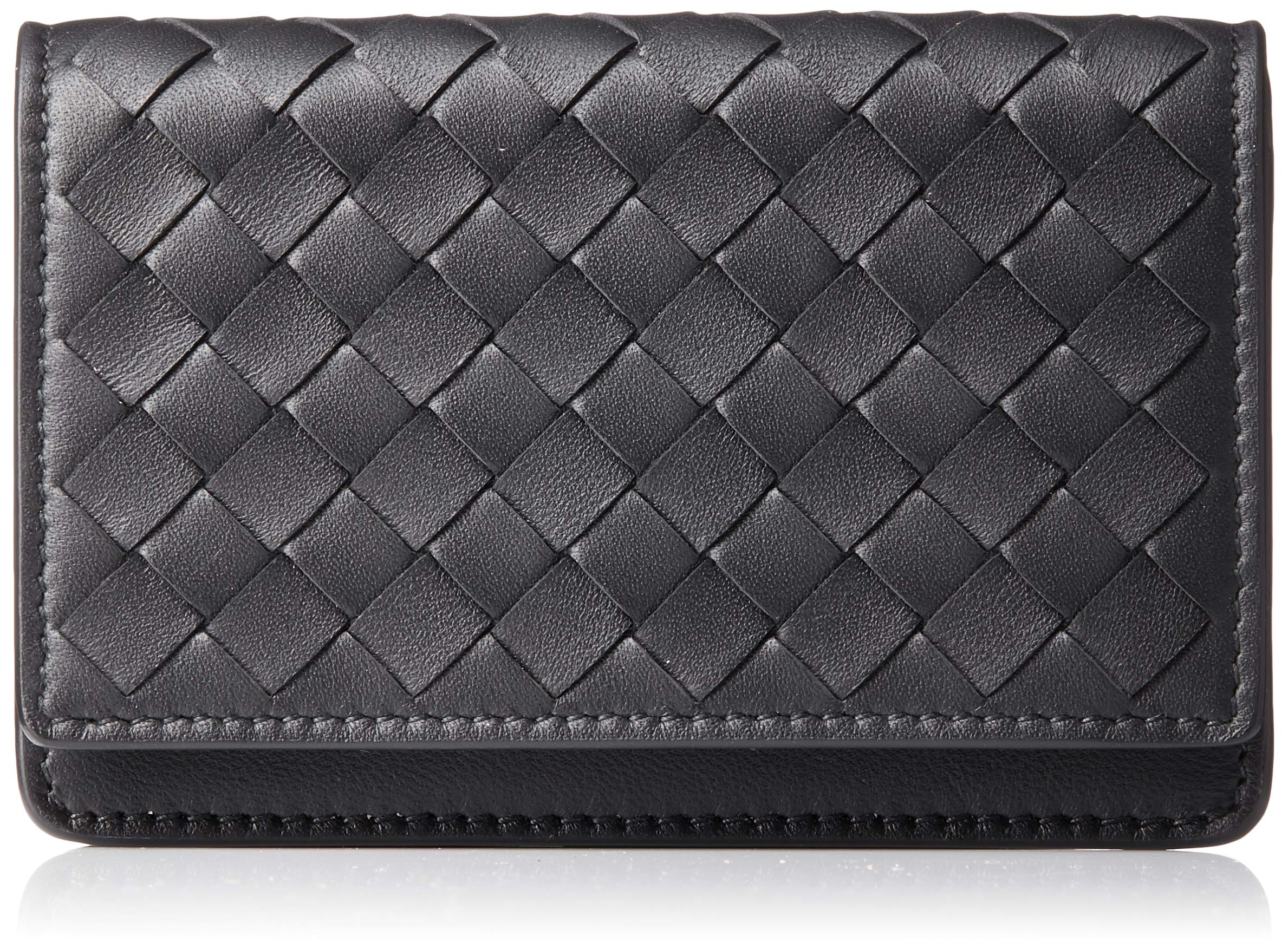 

Bottega Veneta Intrecciato Business Card Holder, Black, 174646-V001N [Used] чорний