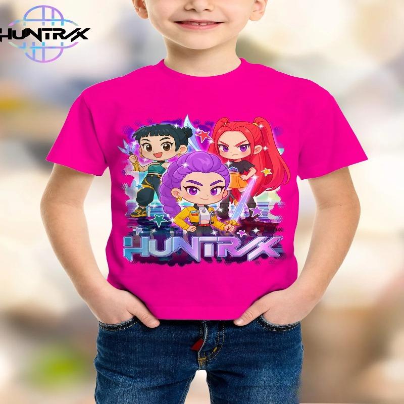 T-Shirts Girls Casual Fashion Cartoon Printed Short Sleeve Kids Comfort Girl T-Shirt Clothing Top