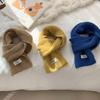 Solid color scarf women's winter versatile knitted warm and cold-proof couple student scarf tide