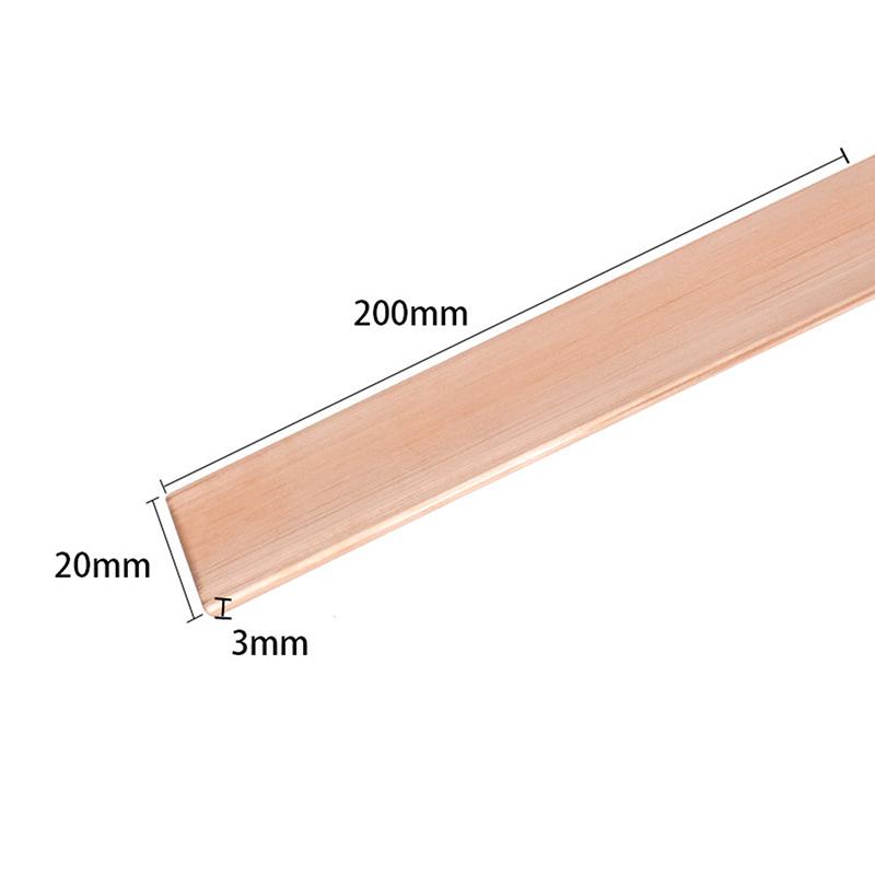1Pz Lunghezza 200/300/400Mm Barra Piatta Striscia Rame T2 Lastra di Rame Puro Materiale CNC Fai da Te Spessore 1/2/3/4Mm Barre Lastre di Rame
