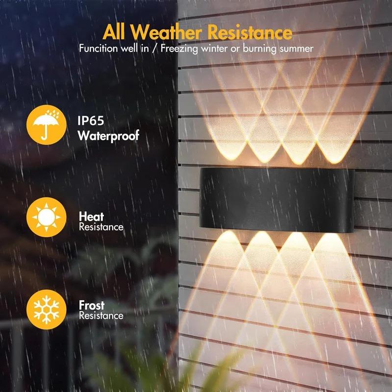 Aluminum Interior Wall Light IP65 Waterproof LED Wall Lamp Outdoor Garden Lighting for Bedroom Living Room Loft Stairs Balcony Decor
