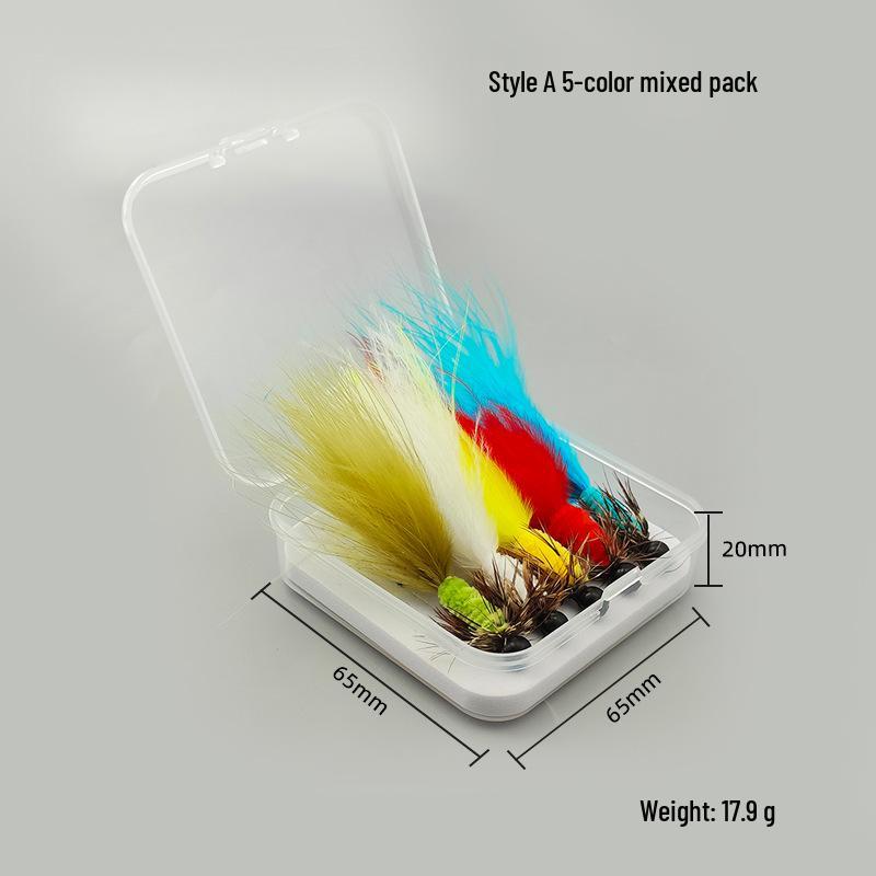 

White Egret Lead Head Trout Lure: Weighted Fly Hook Artificial Bait for Fly Fishing