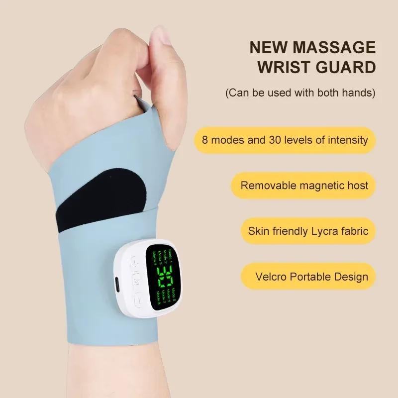 Electric Hand Massage Cordless Wrist Massager USB Rechargeable Vibration Relieves Tenosynovitis Massager for Carpal Tunnel