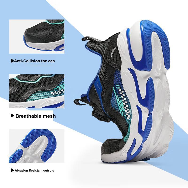 Anta Comfortable Non-Slip Durable Low-Top Kids Running Shoes Kids Sneaker Black A12435523-2